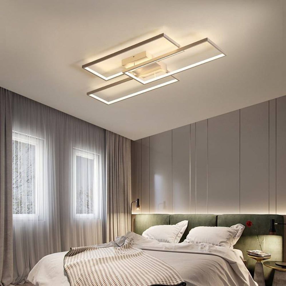 Arisha Rectangular Flush Mount Ceiling Light, 2 Colour — product view 2