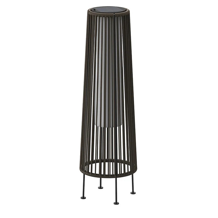 LOUNGE YARD 2PCS GORDES Solar-powered Woven Wicker Floor Lamp — product view 5