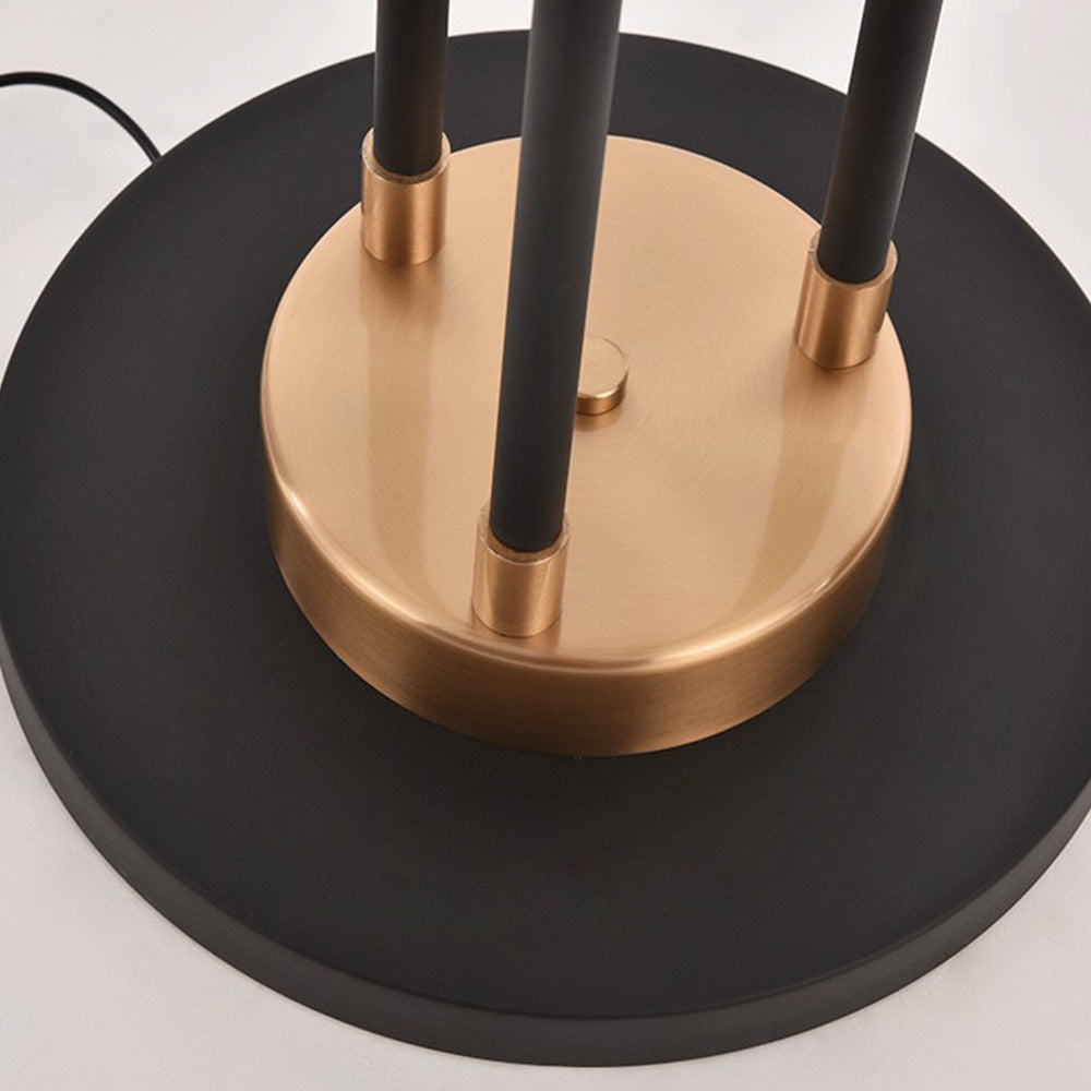 Salgado Modern Tall Metal 3 Bulb Floor Lamp, Black — product view 6