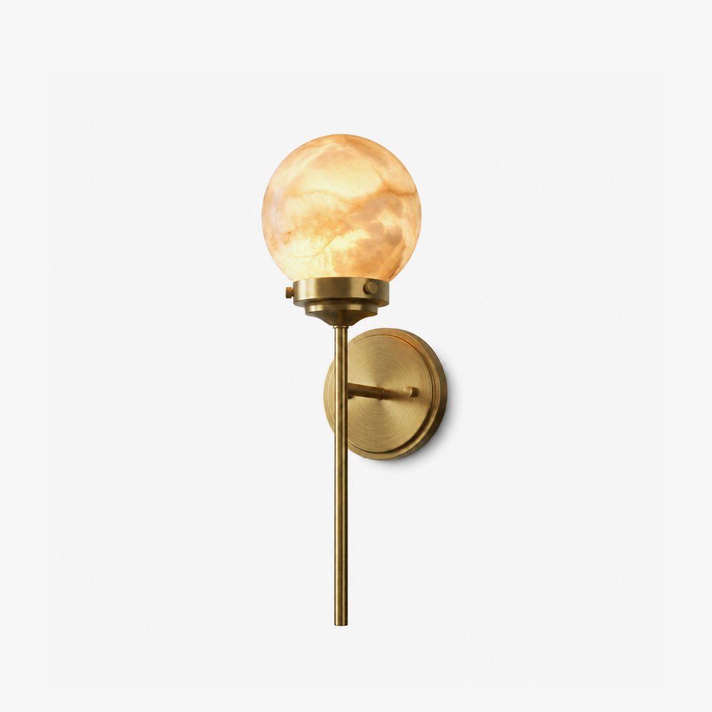 Selene Alabaster Globe Sconce — product view 1