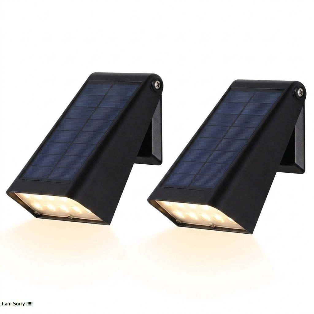 Solar Down Light Wall Sconce Waterproof Black Modern LED Outdoor — Sets of 2 to 10 — product view 1