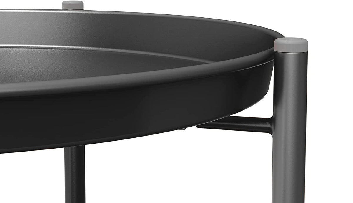 Lounge Yard Steel Patio Side Table 2-Tier Weather Resistant Outdoor Round End Table — product view 6