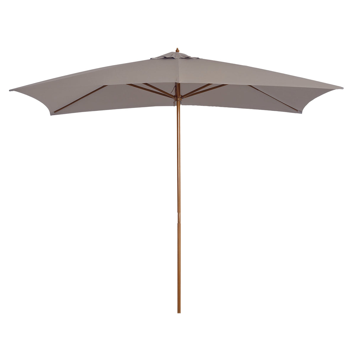 7' x 10' Wooden Patio Umbrella with Top Vent, Grey — product view 1