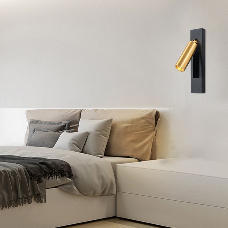 Ray Traditional Adjustable Metal Wall Spotlight – Black & Gold — product view 2