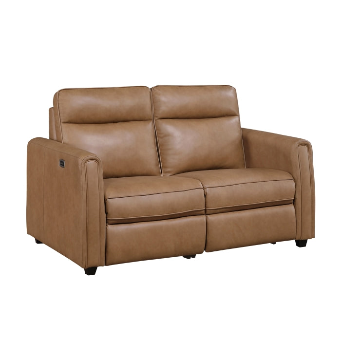 Equinox 2-Piece Power Motion Sofa & Loveseat Set – Brown Faux Leather & Recliner Ends – 8368BRW-2PWA1 — product view 5
