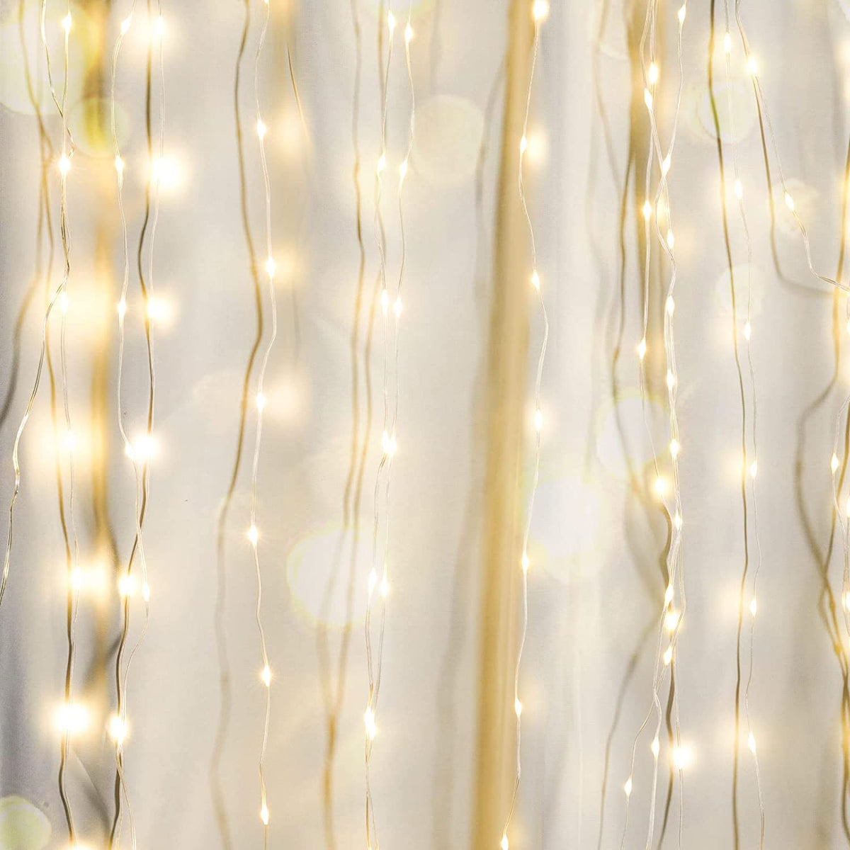 LOUNGE YARD Curtain String Lights 300LED with 8 Modes USB Powered Fairy Lights Christmas Lights for Bedroom Home Décor — product view 1