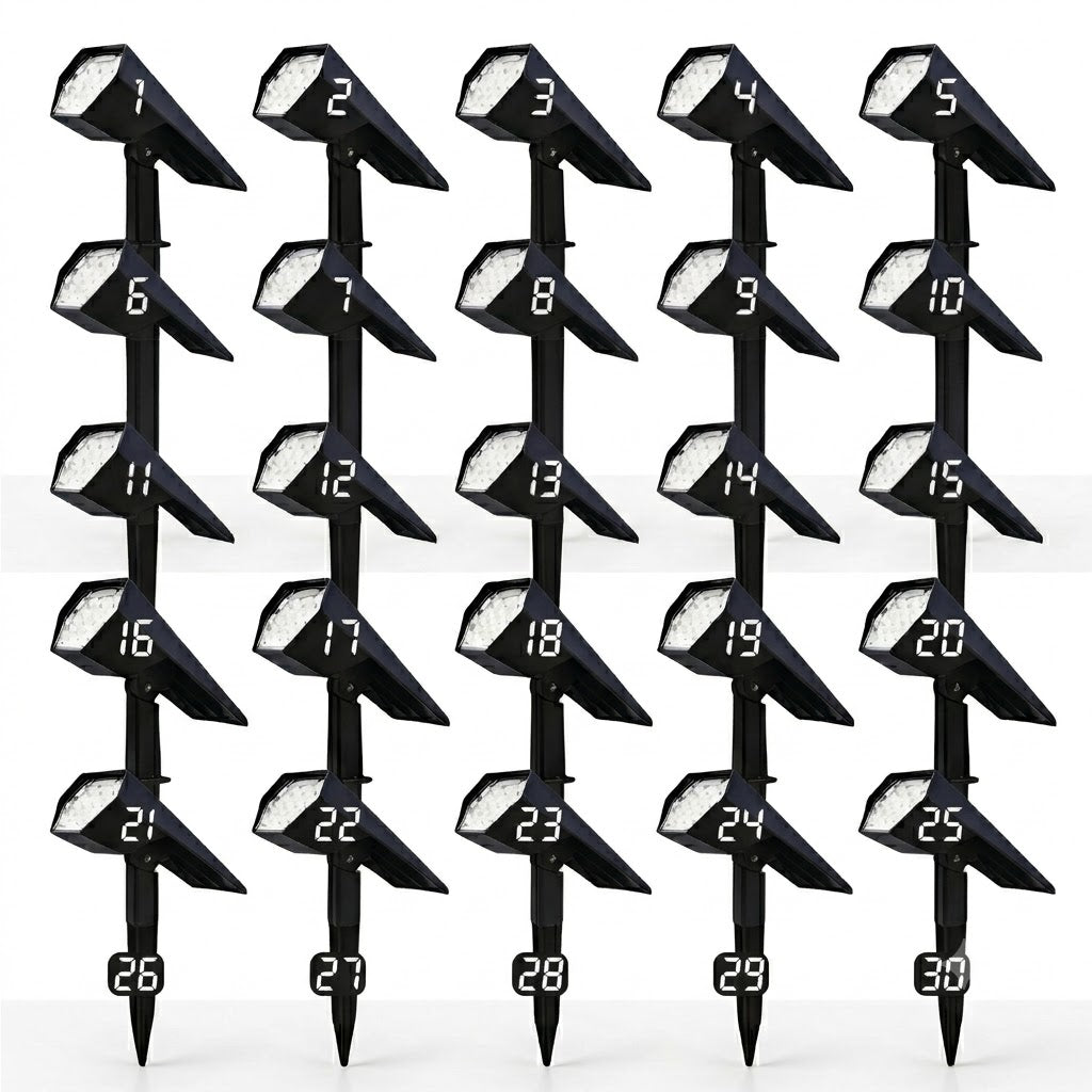 Solar Flood Spike Light Adjustable Angle Aluminum Glass Landscape Outdoor — Warm White Sets — product view 7