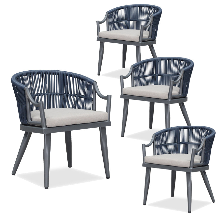 PURPLE LEAF Outdoor Dining Chairs Set of 2 Modern Furniture Chairs with Comfortable Cushions and Aluminum Frame for Outdoor, Indoor, or Kitchen — product view 7