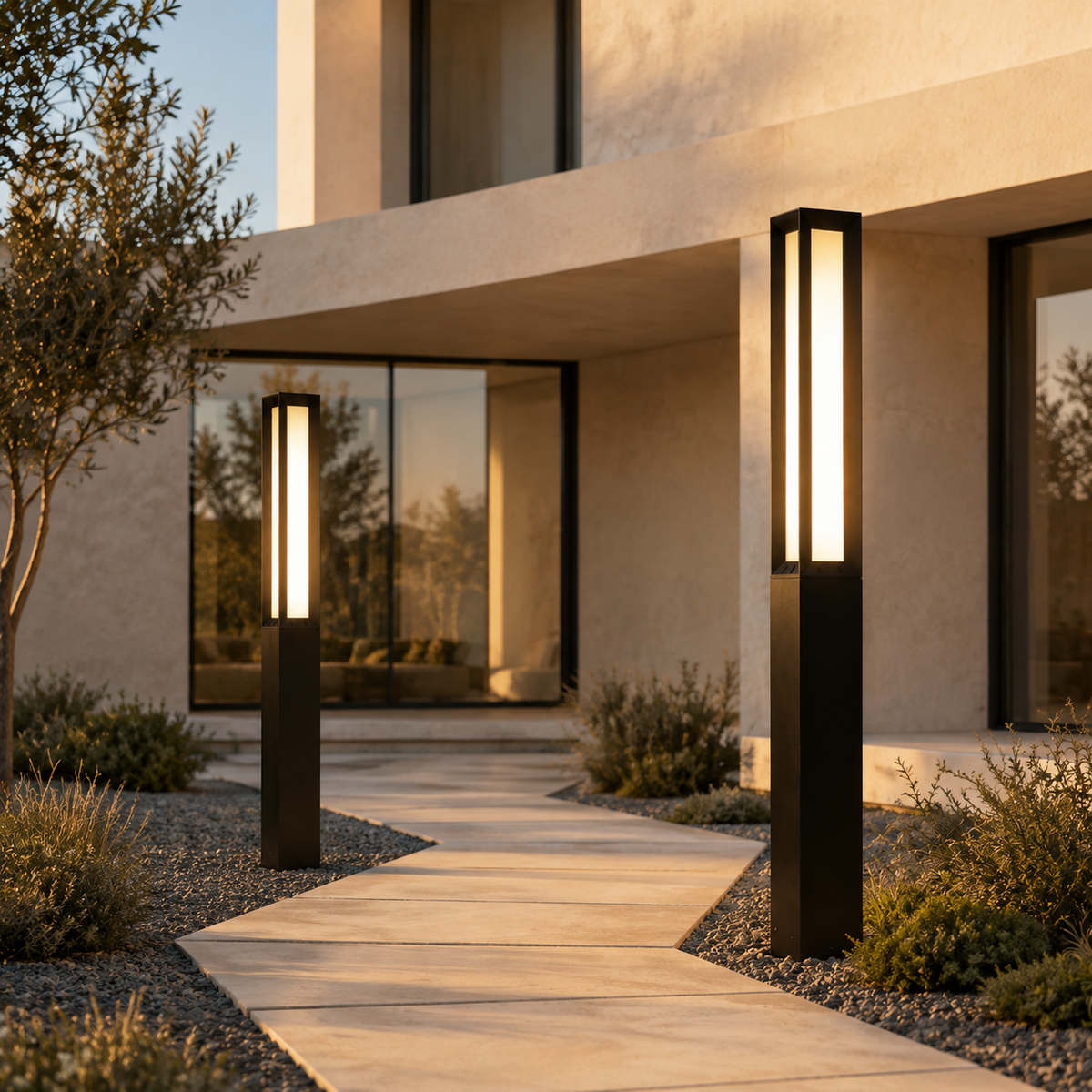 RIRZ PILLAR | Modern Wried Path Light — product view 3