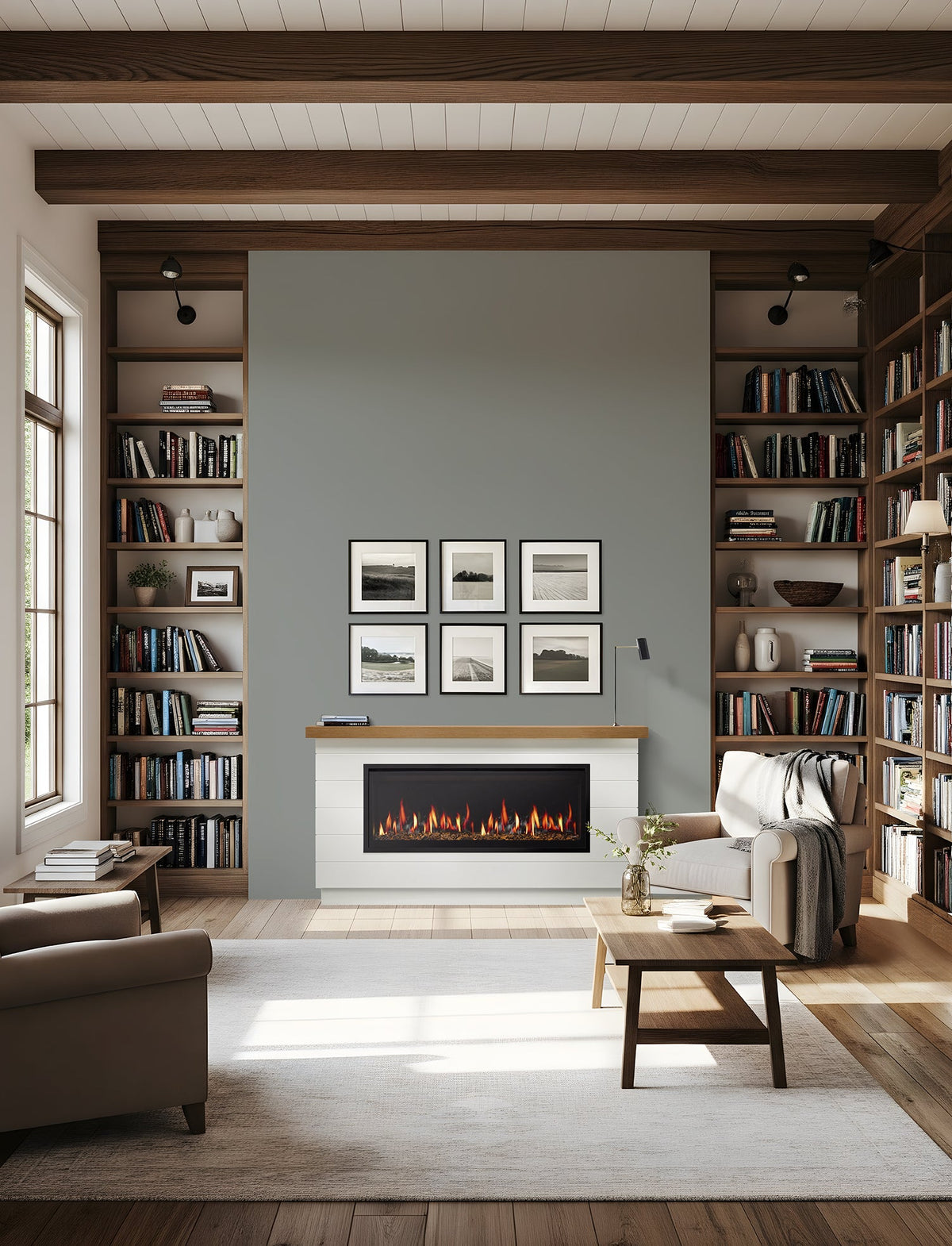 Simplifire Allusion Edge Built-in Linear Electric Fireplace — product view 3