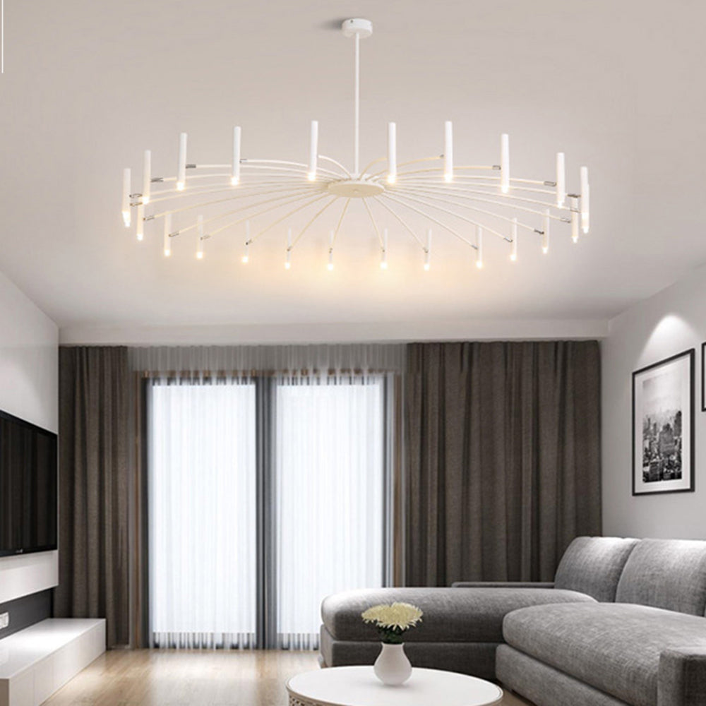 Arisha Modern Blown Linear Metal Multi-heads Chandelier — product view 7