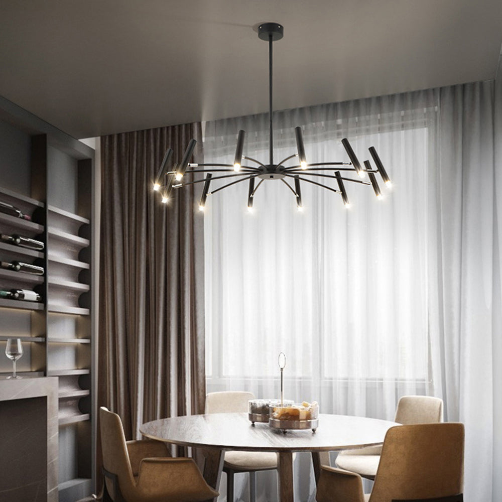 Arisha Modern Blown Linear Metal Multi-heads Chandelier — product view 1
