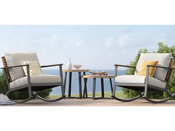 LOUNGE YARD 2-Seat Outdoor Loveseat with Thick Cushions — product view 7