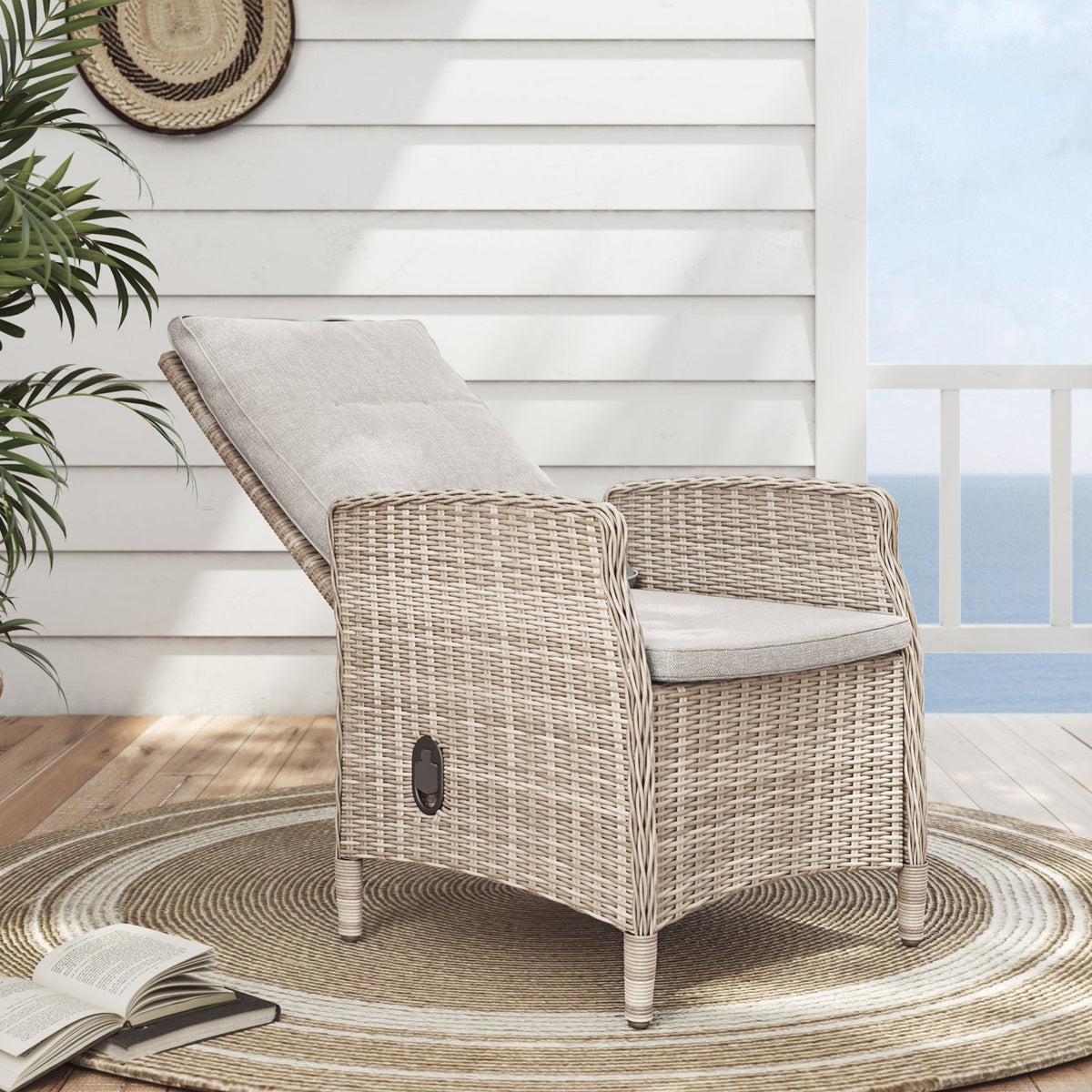 LOUNGE YARD Ryott Outdoor Recliner Chair with Sunbrella Cushion (Set of 2) — product view 3