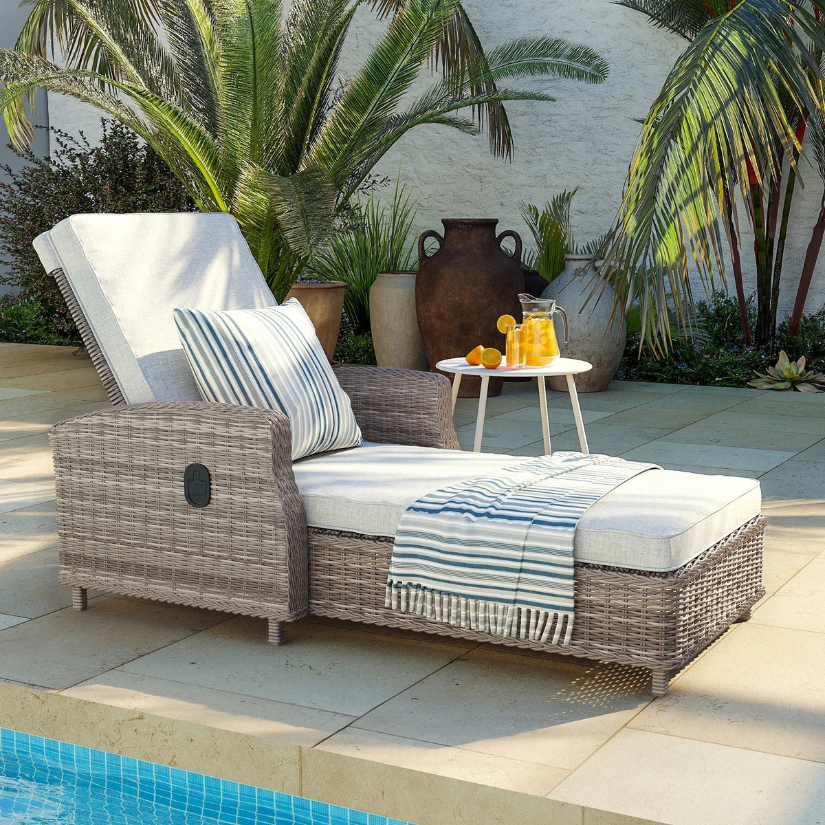 LOUNGE YARD Nexus Outdoor Wicker Chaise Lounge — product view 2