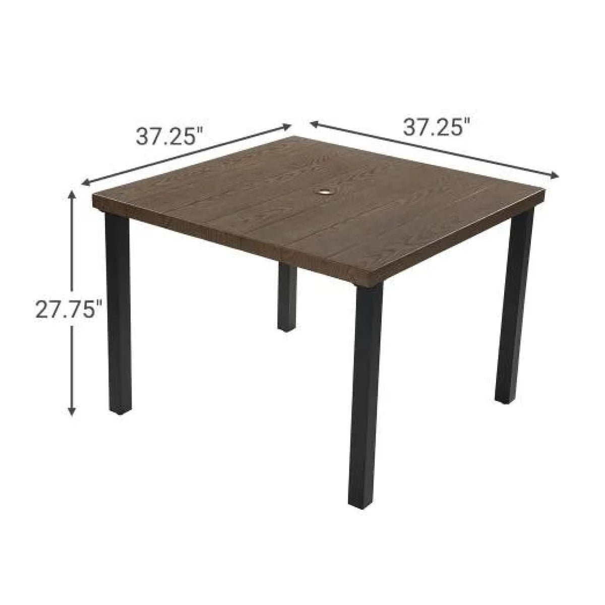 LOUNGE YARD Elmdale Steel KD Dining Table — product view 7