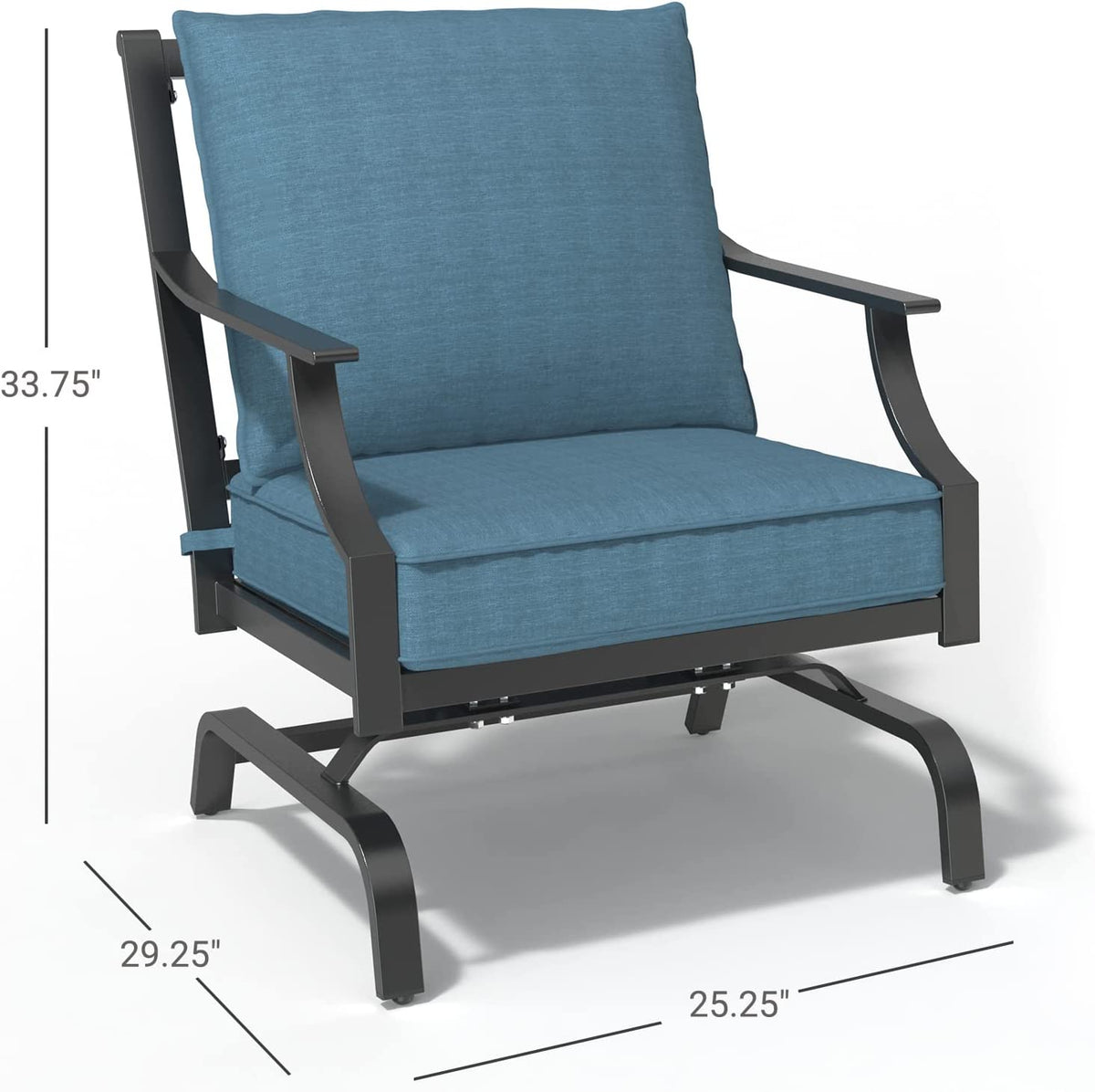 LOUNGE YARD Outdoor Patio Seating Chair Metal Set of 2 — product view 4