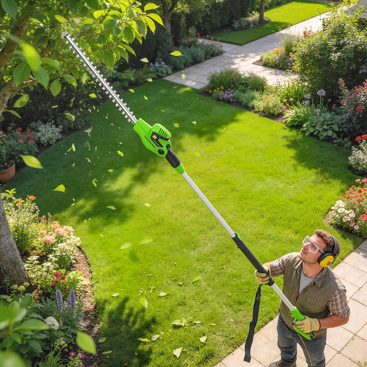 2.6 m Extendable Hedge Trimmer with 90° Head and 10 m Cable — product view 4