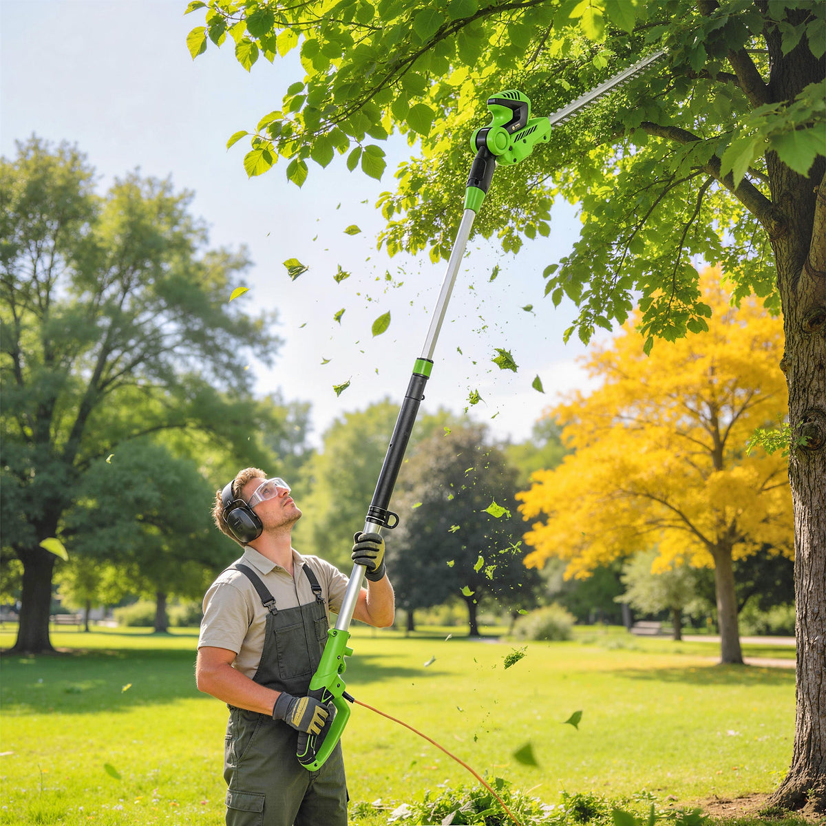 2.6 m Extendable Hedge Trimmer with 90° Head and 10 m Cable — product view 3