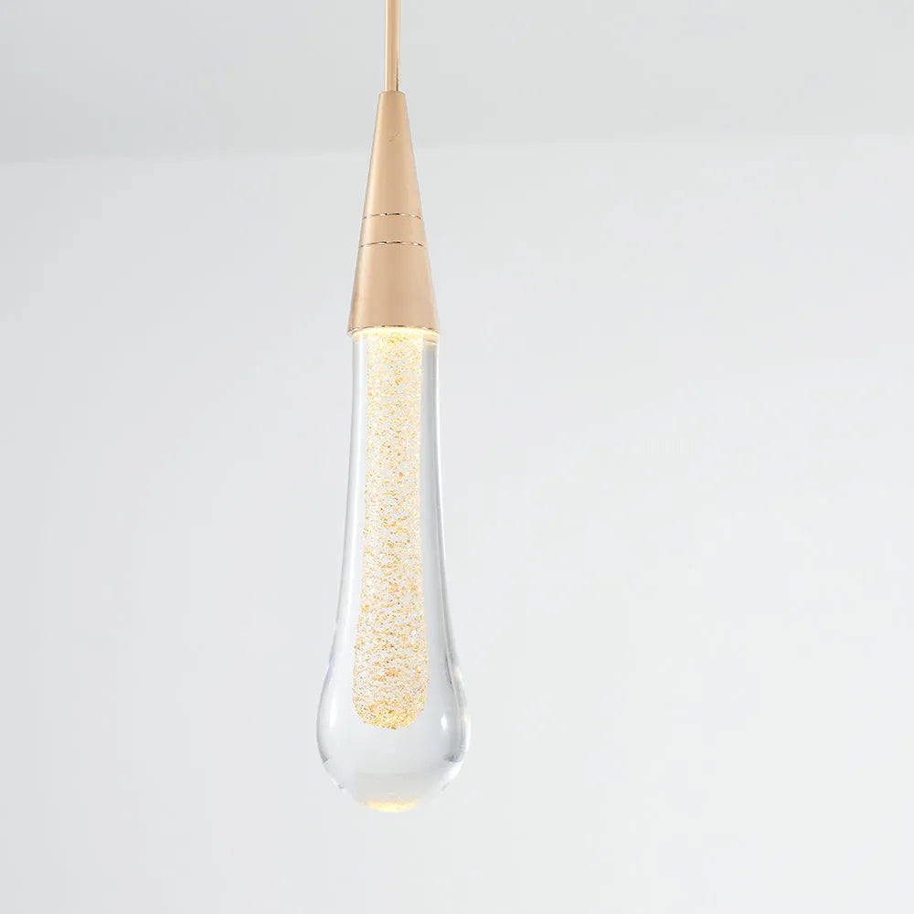 Teardrop Gold Pendant Light — product view 5