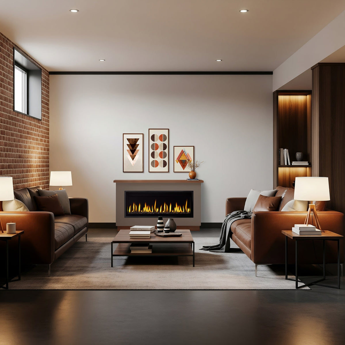 Simplifire Allusion Edge Built-in Linear Electric Fireplace — product view 6