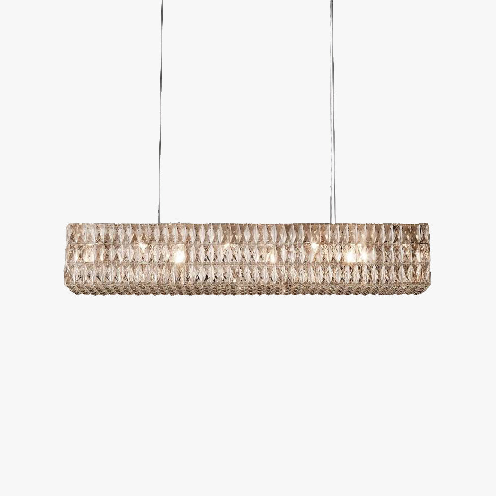 Kristy Rectangular Luxury Crystal Chandelier, 2 Colour — product view 3