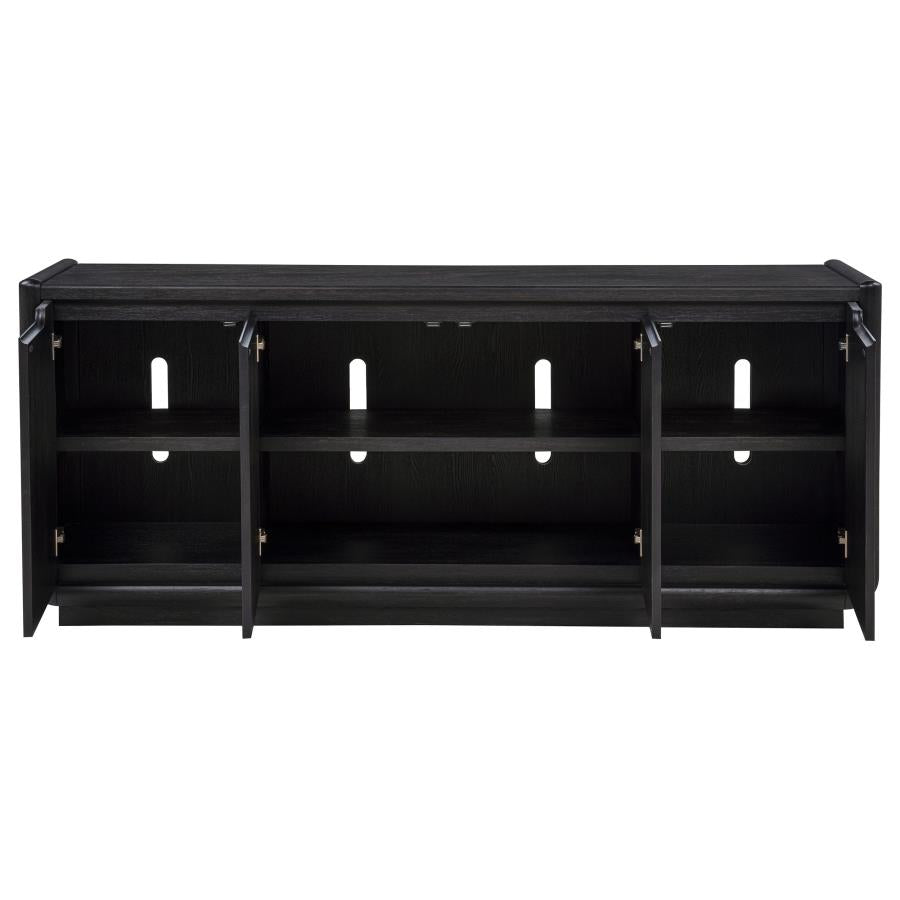 Leandro 72-Inch 4-Door TV Stand Media Console Burnished Black – 704633 — product view 2