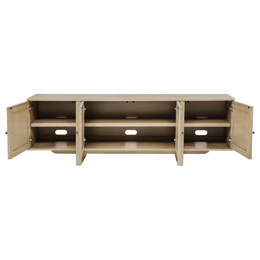 Kailani 79" Beige Oak Cane-Door TV Entertainment Stand – 706583 — product view 2