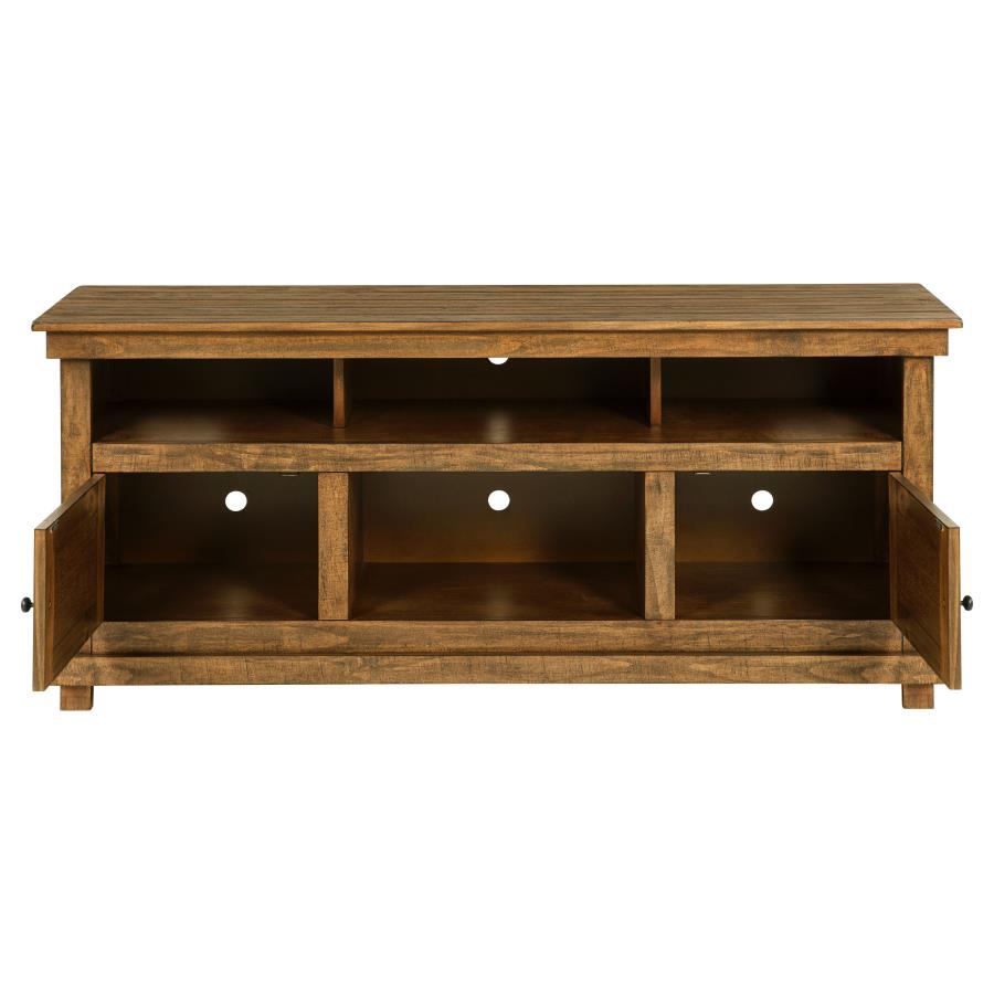 Payne Distressed Brown Wood 60" 2-Door Country Cottage Style TV Stand – 710042 — product view 3