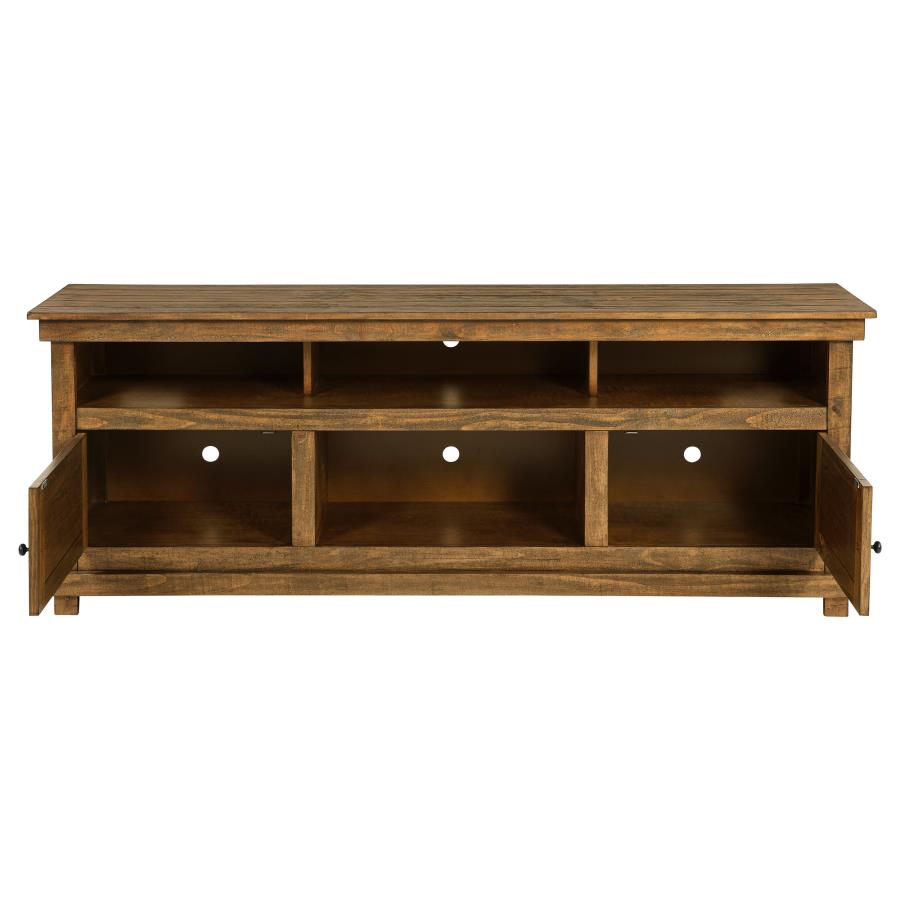 Payne Distressed Brown Wood 70" 2-Door Country Cottage Style TV Stand – 710043 — product view 3
