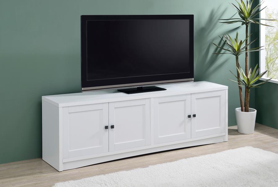 Laughlin White 78" TV Stand Media Console with 4 Doors – 724113 — product view 1