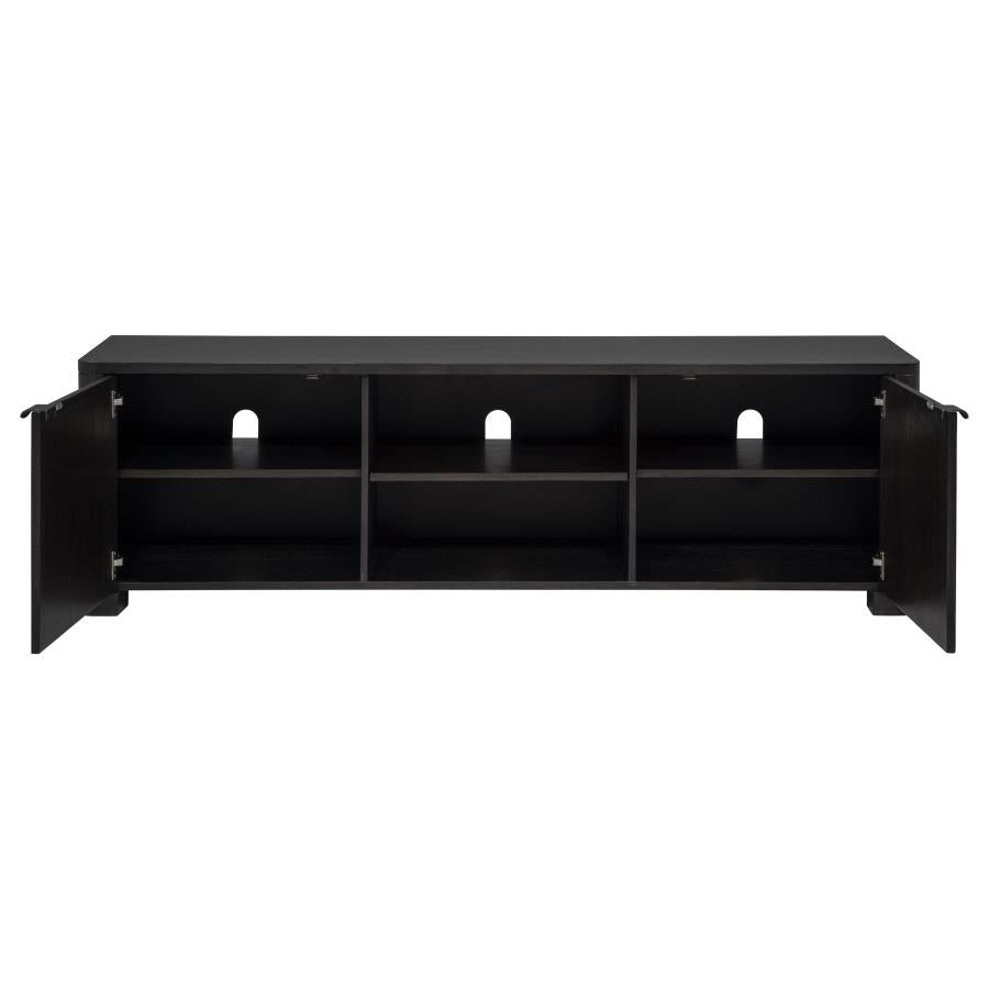 Marcelo Coffee Brown Wood 71" 2-Door Modern TV Stand – 736063 — product view 3