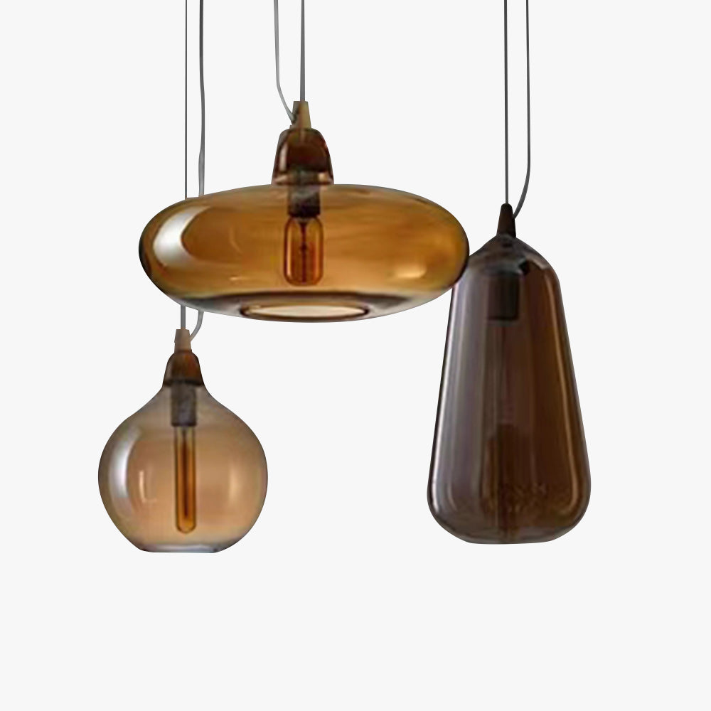 June Amber Glass Pendant Light — product view 4