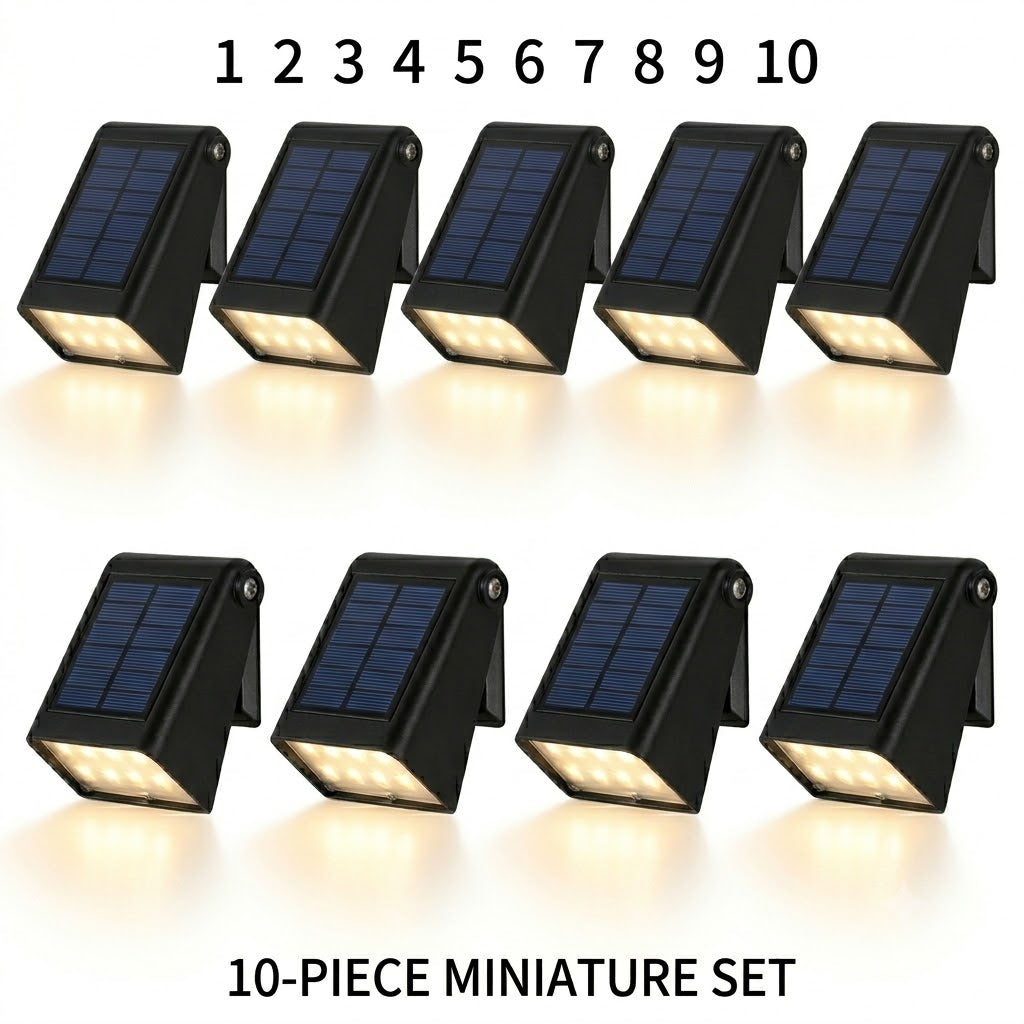 Solar Down Light Wall Sconce Waterproof Black Modern LED Outdoor — Sets of 2 to 10 — product view 5