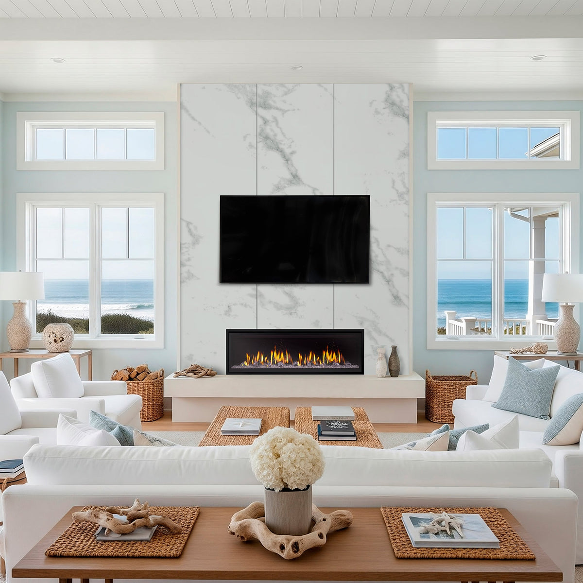 Simplifire Allusion Edge Built-in Linear Electric Fireplace — product view 7