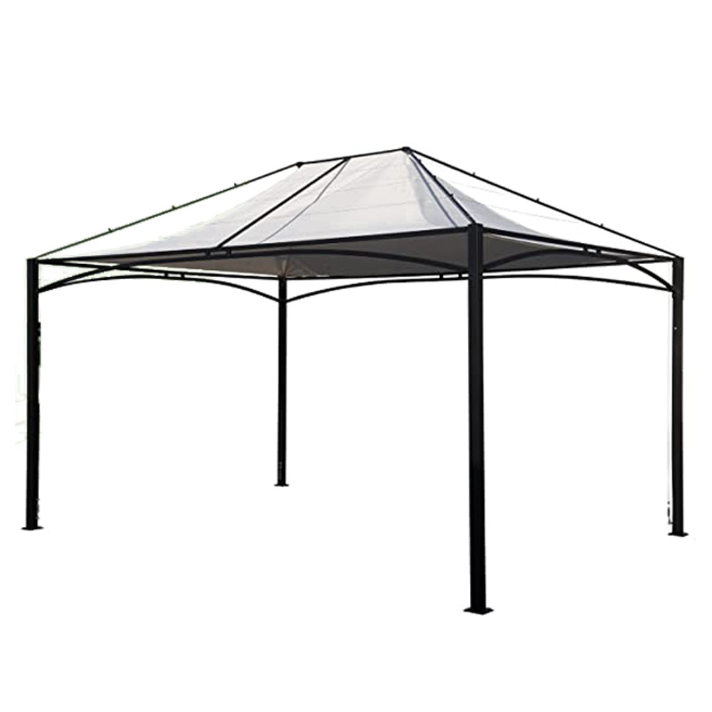 LOUNGE YARD 10x13 FT Outdoor Gazebo Canopy - Steel Polyester Frame Grey — product view 3