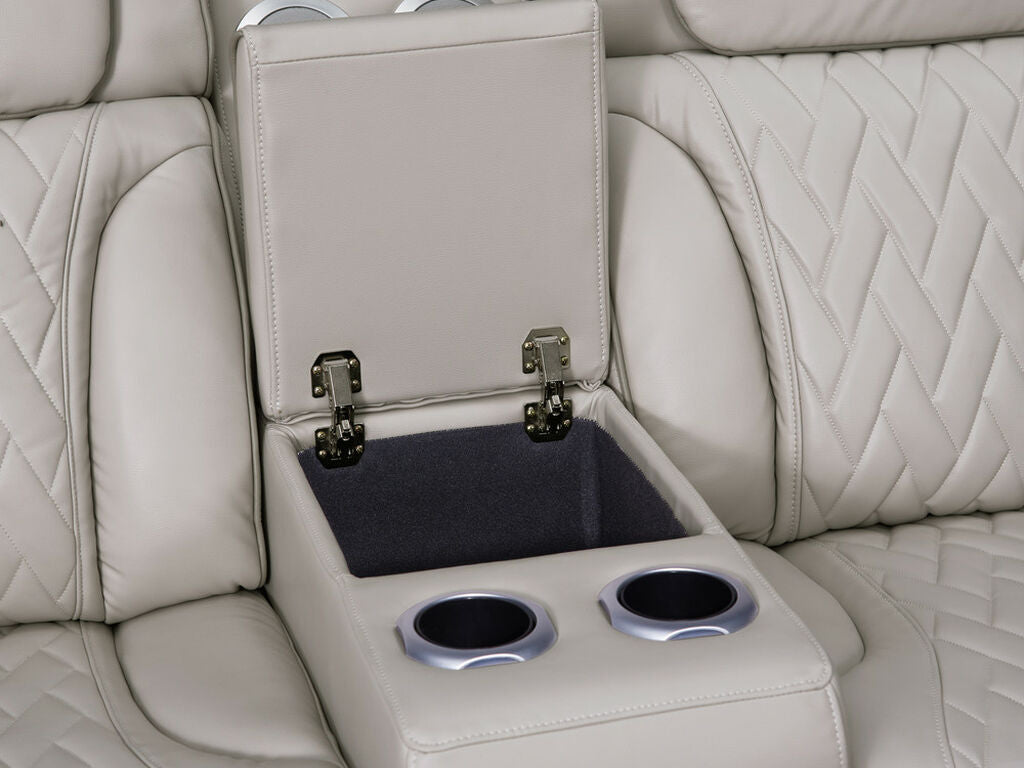 81641-SL Jazz Fortuner 2-Piece Ice Faux Leather Power Motion Sofa & Loveseat with Wireless Charging & LED — product view 6