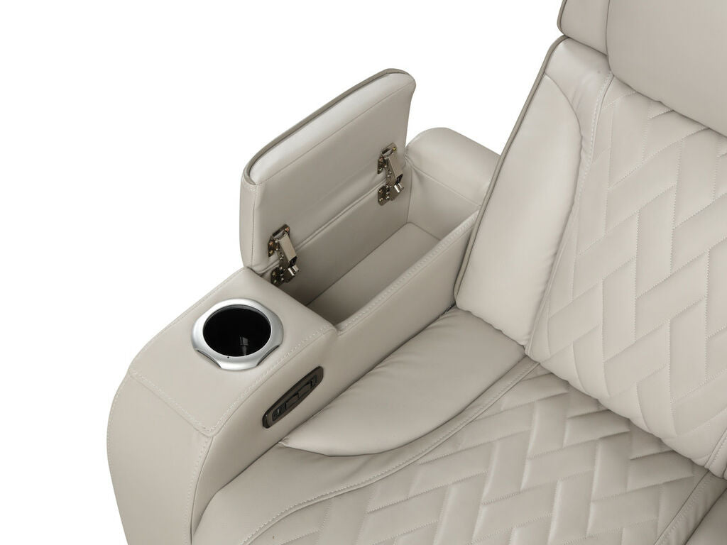 Jazz Fortuner Ice Faux Leather 3-Piece Power Motion Sectional Sofa with LED, Wireless Charging & Bluetooth – 81643 — product view 5