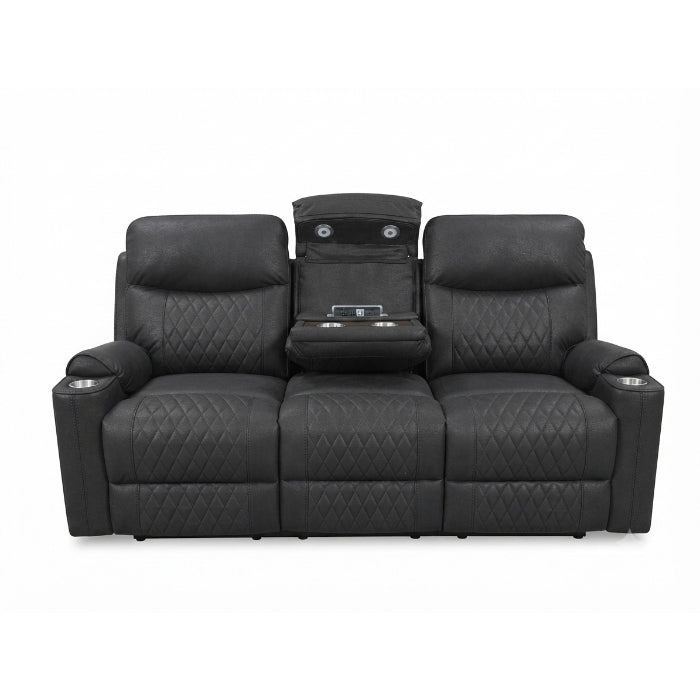 2-Piece Black High Performance Sofa Loveseat Set with Motion Recliners – 8305-2PC — product view 2