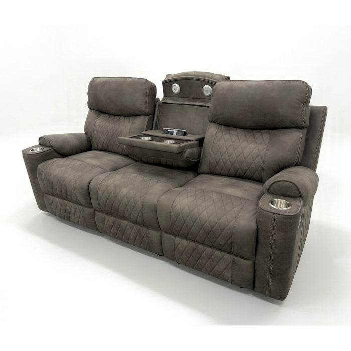 2-Piece Grey High Performance Fabric Sofa Loveseat Set with Motion Recliners – 8306-2PC — product view 5