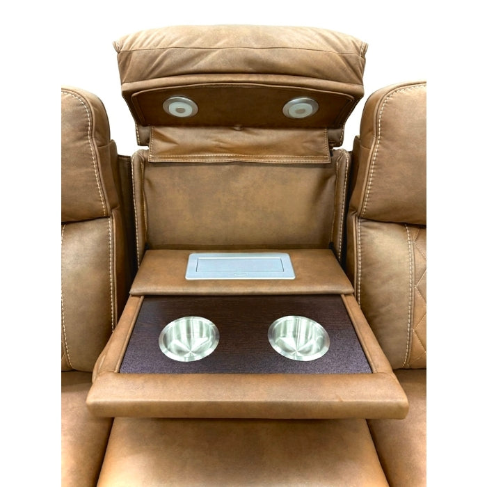 2-Piece Brown High Performance Fabric Sofa Loveseat Set with Motion Recliners – 8307-2PC — product view 5
