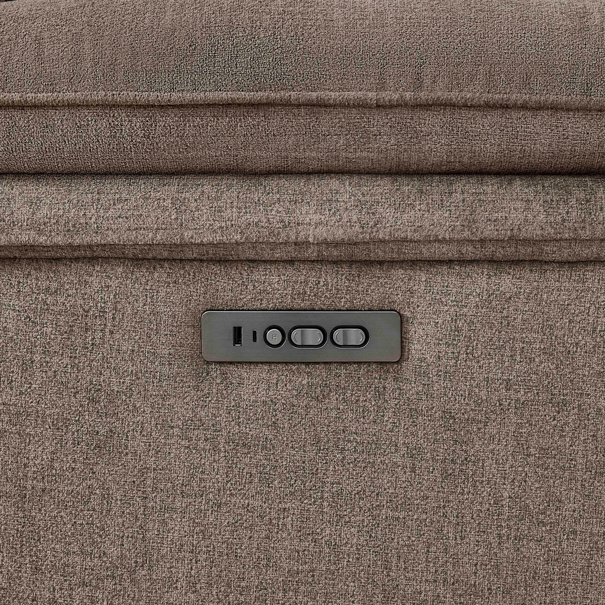 3-Piece Taupe Chenille Fabric Power Recliner Sectional Sofa with Sleeper, Storage Chaise & Console – 8319 — product view 5