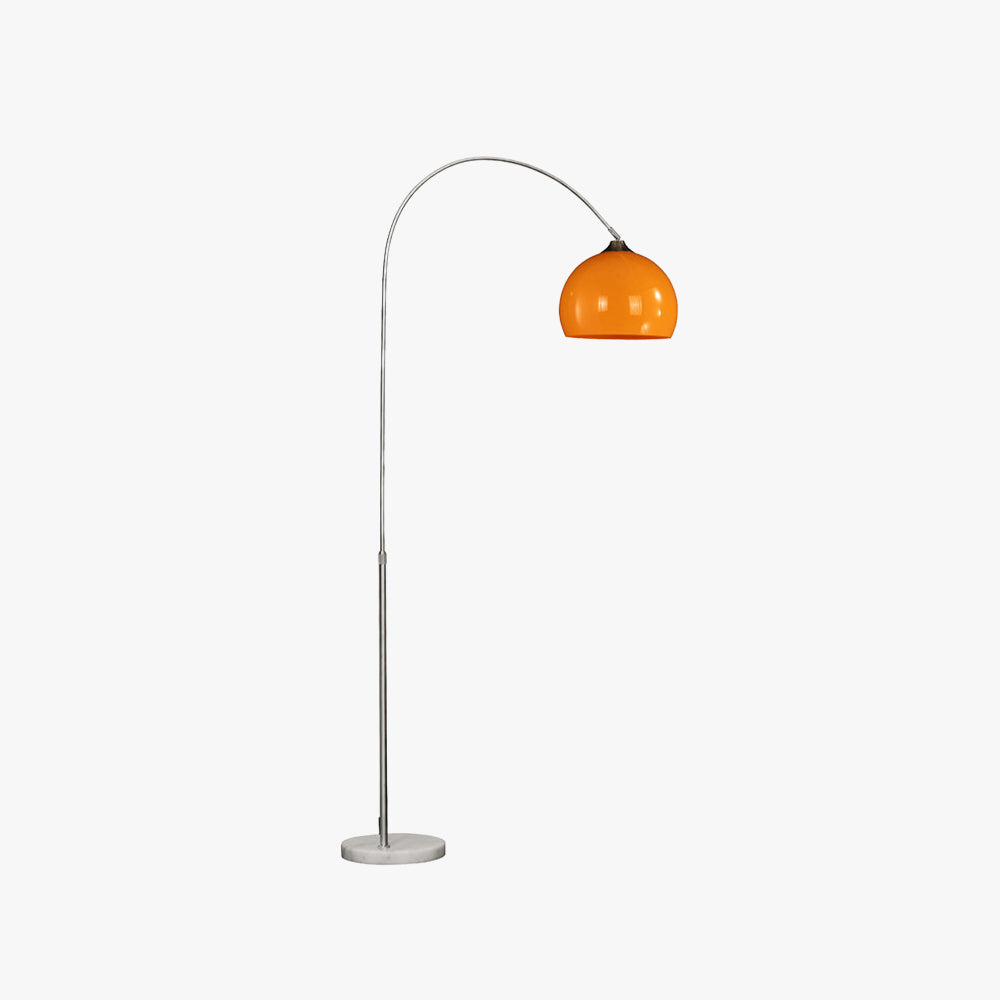 Mira Floor Arc Lamp, Tall Floor Light, Modern, Orange/ White — product view 4