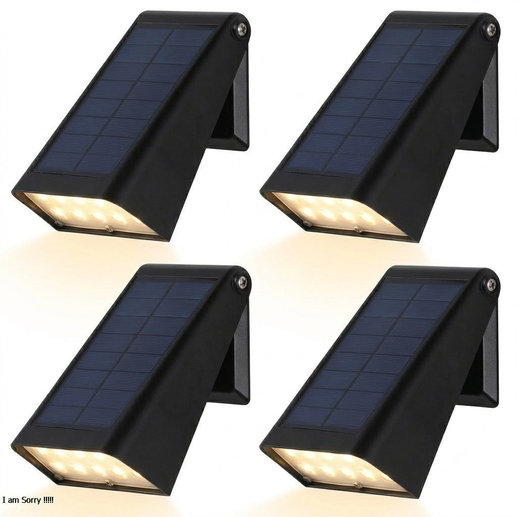 Solar Down Light Wall Sconce Waterproof Black Modern LED Outdoor — Sets of 2 to 10 — product view 2