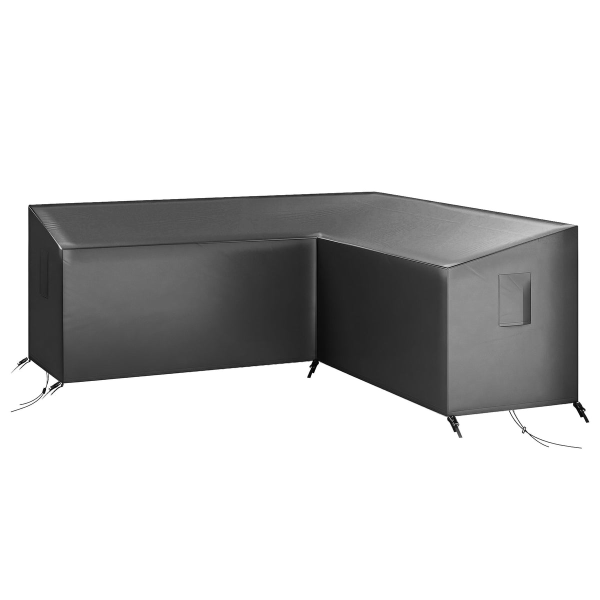 V-Shaped Garden Furniture Cover with Air Vent, 216 x 216 cm, Black — product view 2