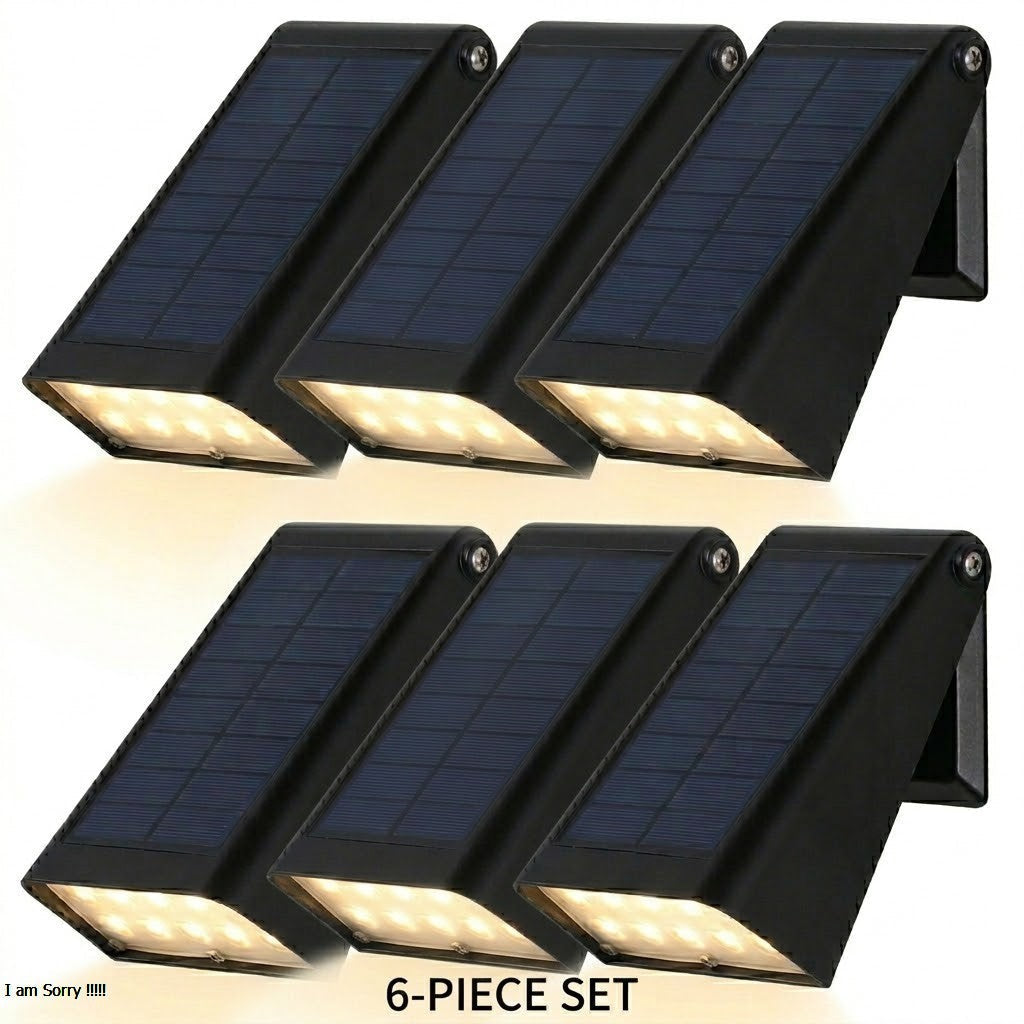 Solar Down Light Wall Sconce Waterproof Black Modern LED Outdoor — Sets of 2 to 10 — product view 3