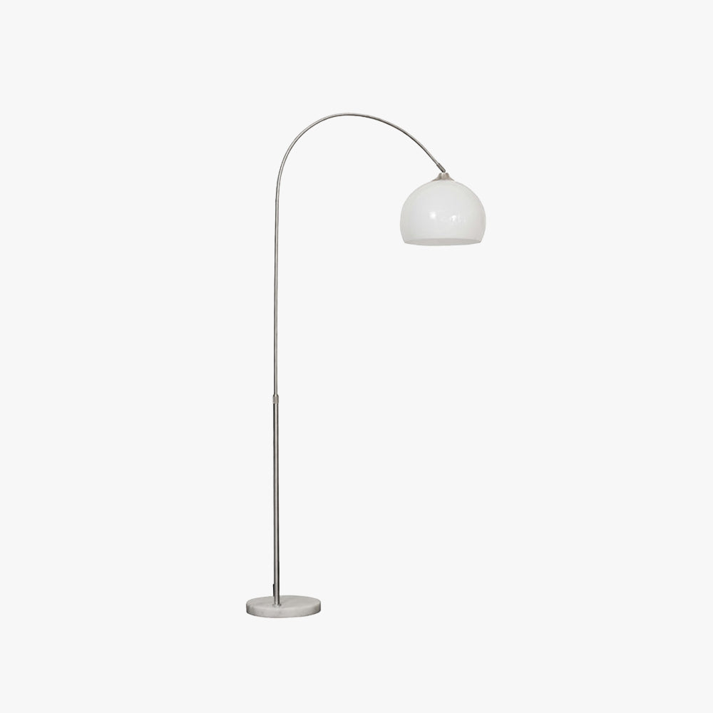 Mira Floor Arc Lamp, Tall Floor Light, Modern, Orange/ White — product view 3