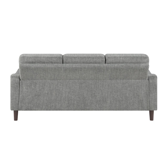 Homelegance Linden Grey Chenille Sofa and Love Seat Set with Rounded Arms – 9180GRY-2PC — product view 4