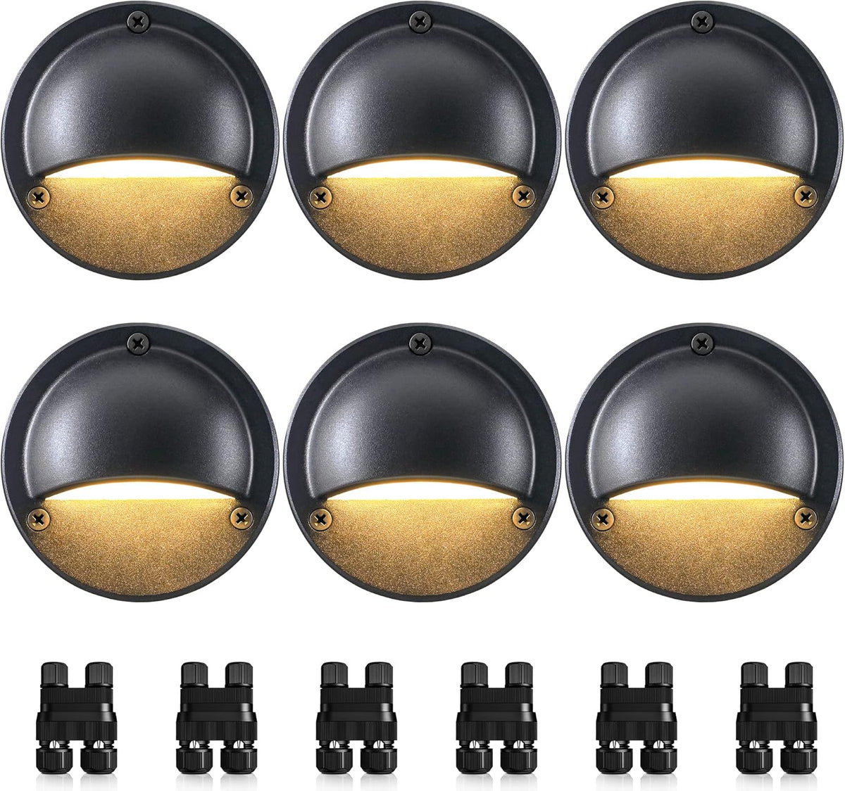 Low Voltage LED Deck Step Lights Warm White 2700K IP65 Outdoor Stair Lighting — 4, 6, 10 & 12-Pack — product view 5