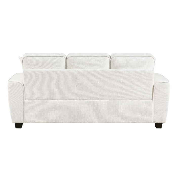 Zander Beige Chenille Sofa and Love Seat Set with Rounded Arms – 9745BE-2PC — product view 3